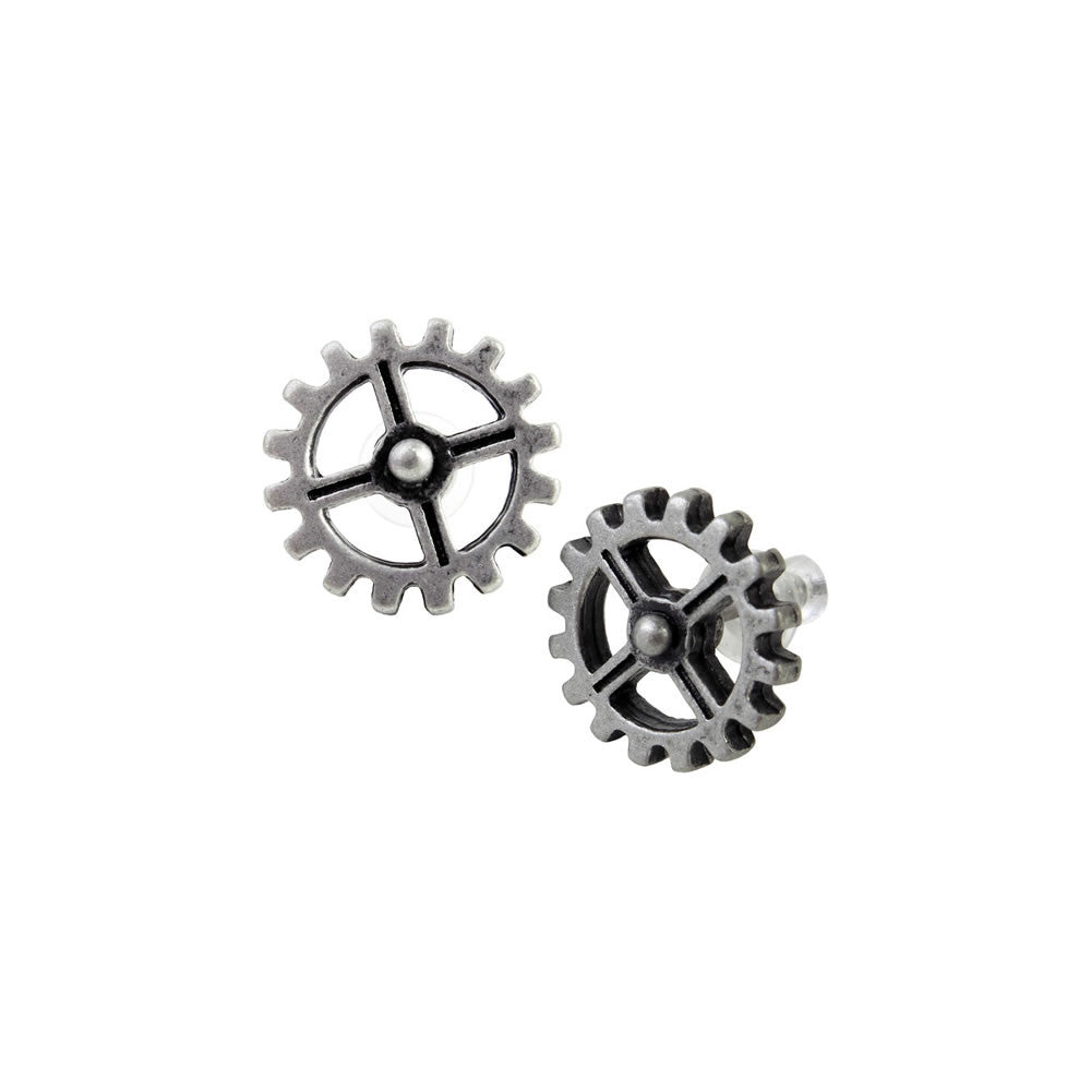 Alchemy Gothic Industrilobe Steampunk Gears Earrings E353