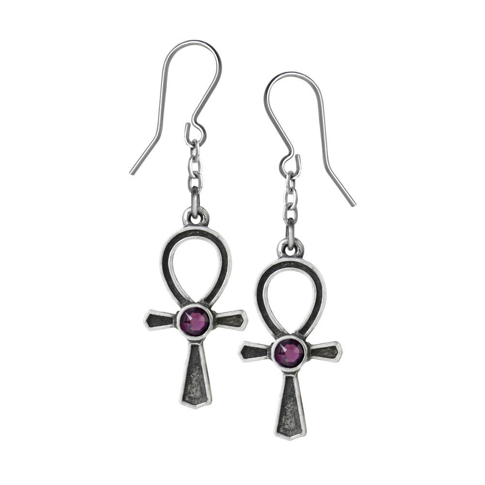 Alchemy Gothic Ankh Of Osiris Cross Earrings E372