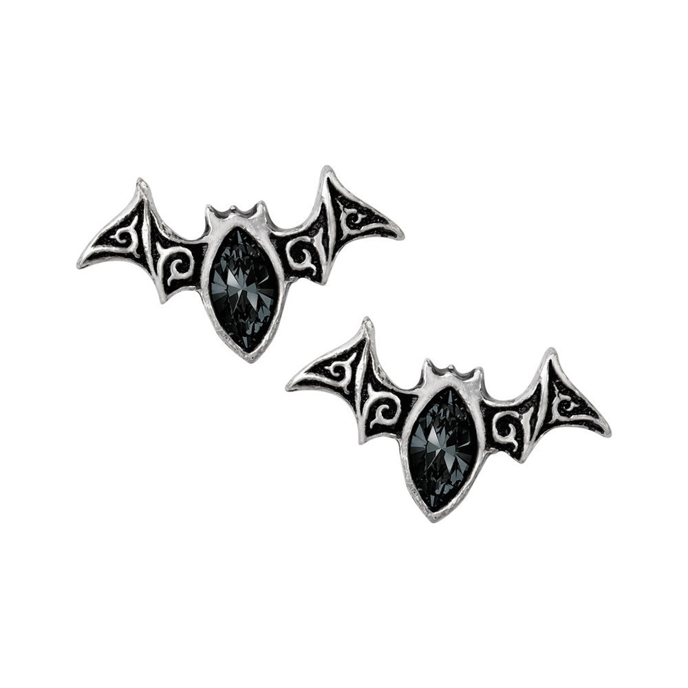 Alchemy Gothic Viennese Nights Bat Earrings E394