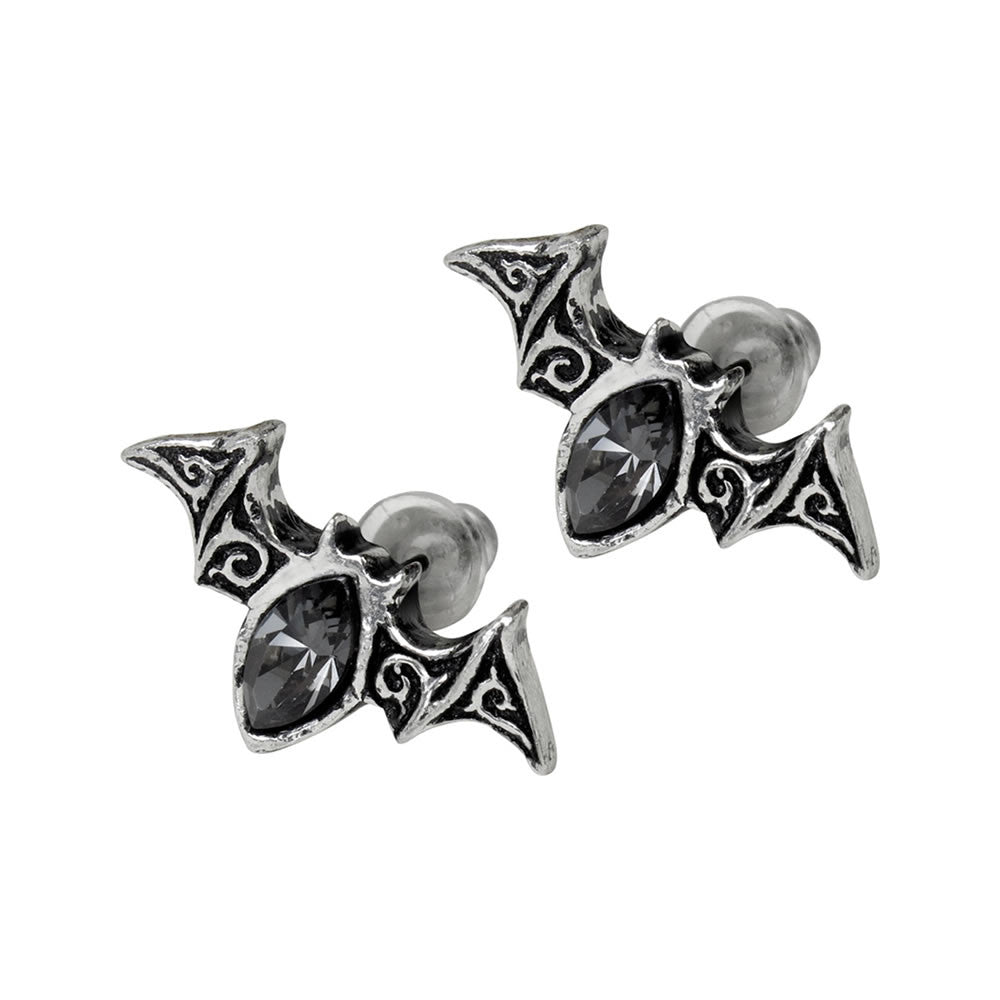 Alchemy Gothic Viennese Nights Bat Earrings E394