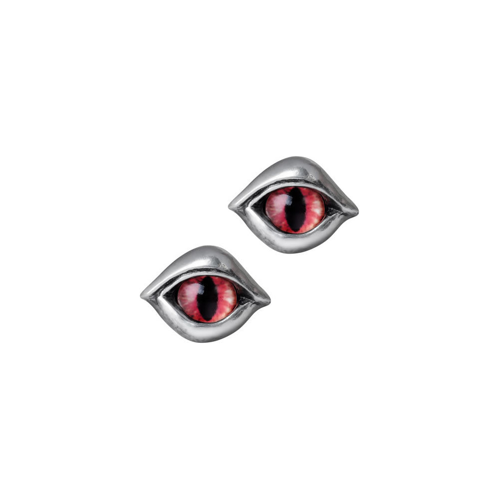 Alchemy Gothic Glass Marble Demon Eye Earrings E422