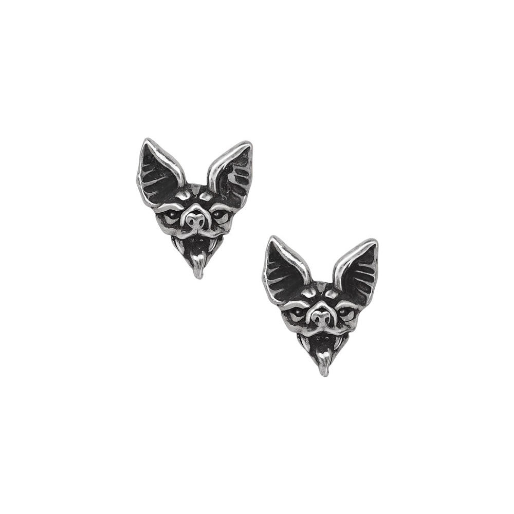 Alchemy Gothic Cauchemar Studs Hognose Bat Earrings E457