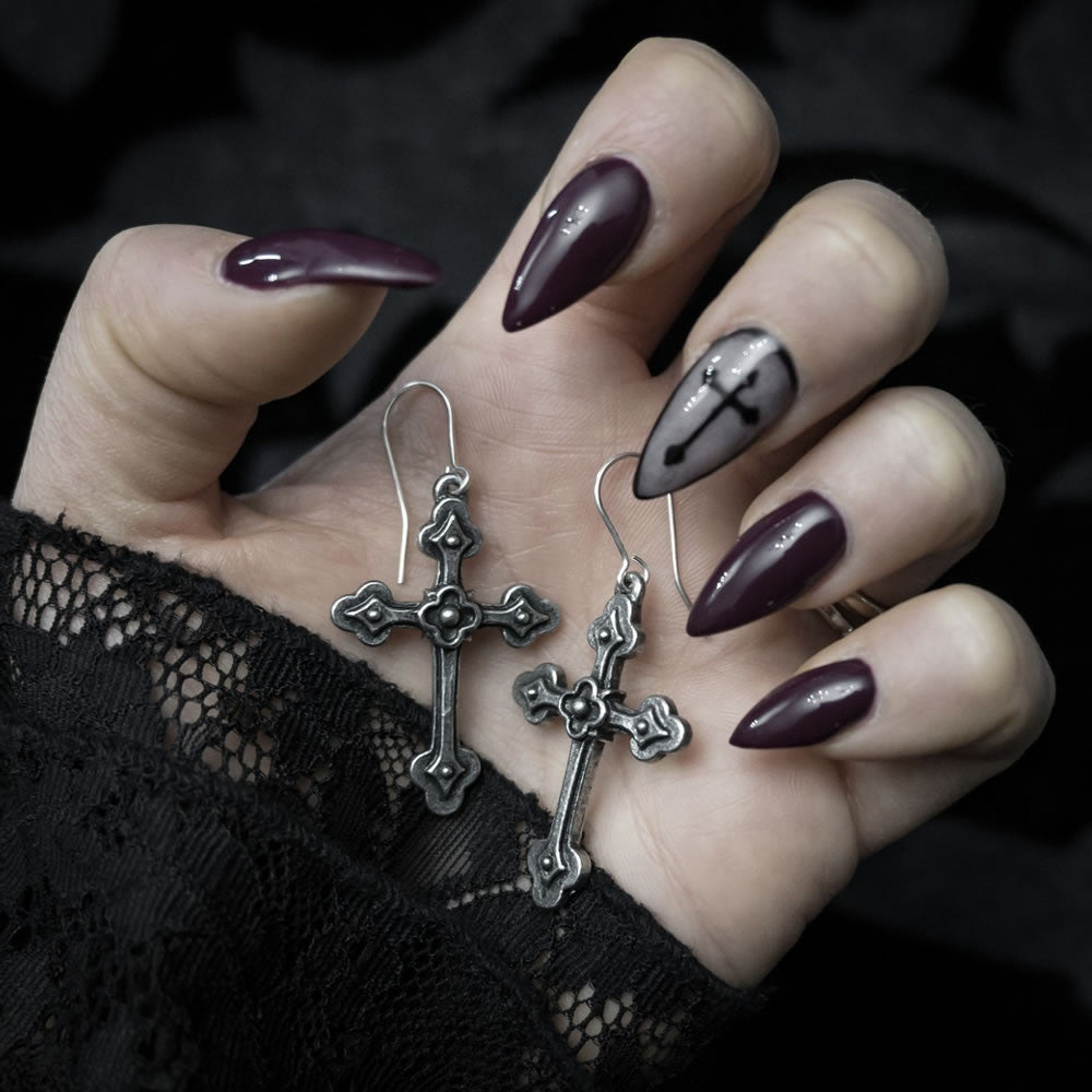 Alchemy Gothic Devotion Apostle Cross Earrings E464