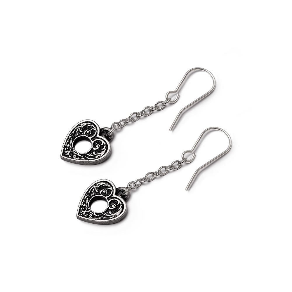 Alchemy Gothic Heart Ouija Planchette Earrings E471