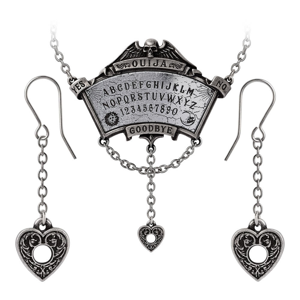 Alchemy Gothic Heart Ouija Planchette Earrings E471