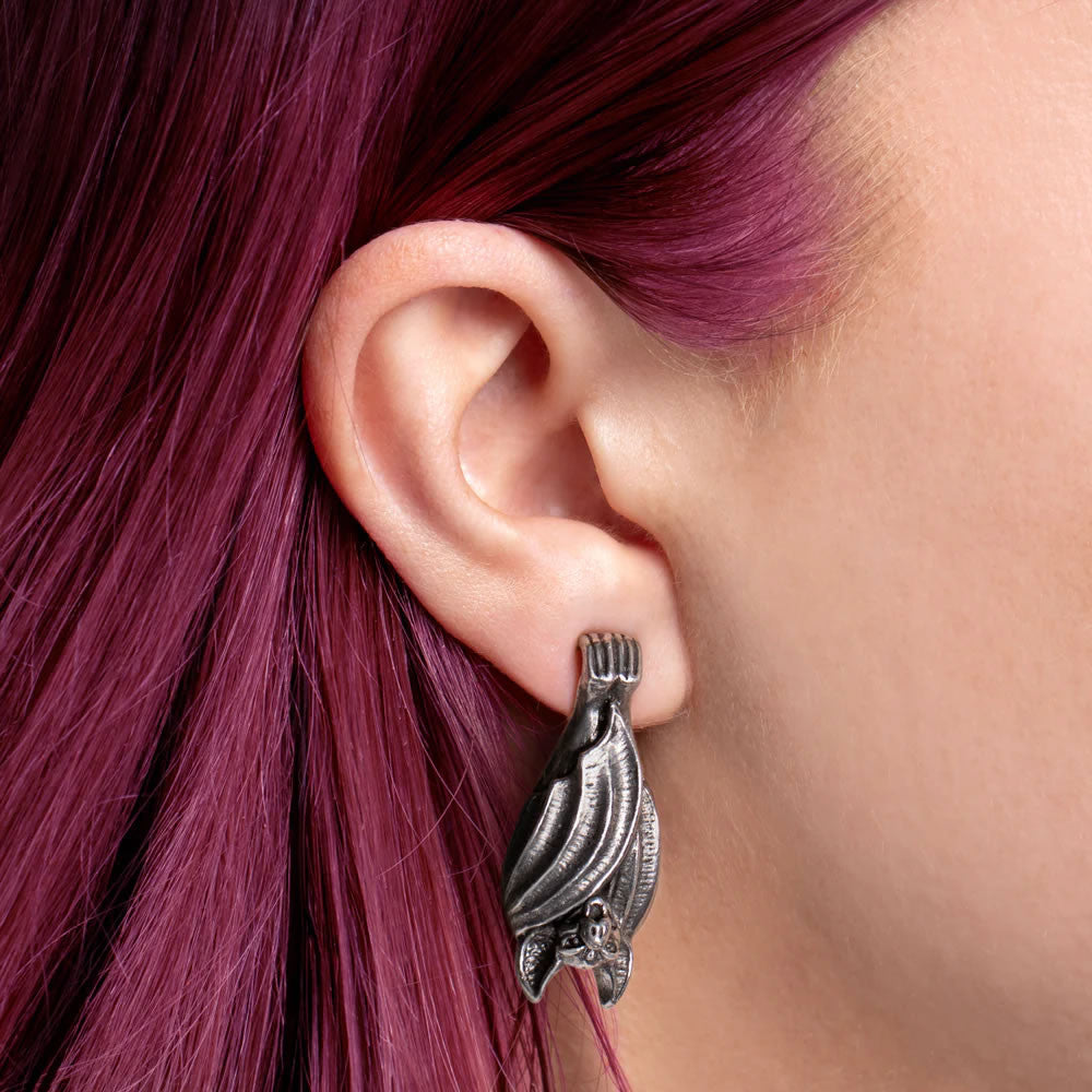 Alchemy Gothic Before Dusk Bat Earrings E485