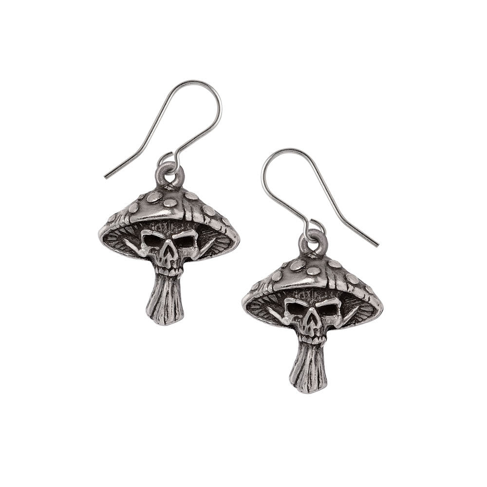 Alchemy Gothic Death Cap Mushroom Dropper Earrings E492