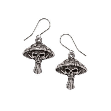 Alchemy Gothic Death Cap Mushroom Dropper Earrings E492