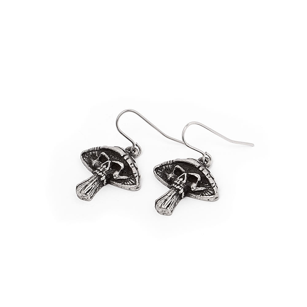Alchemy Gothic Death Cap Mushroom Dropper Earrings E492