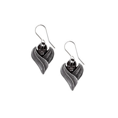 Alchemy Gothic Evil-ution Dropper Earrings Bats Surg Hooks E496