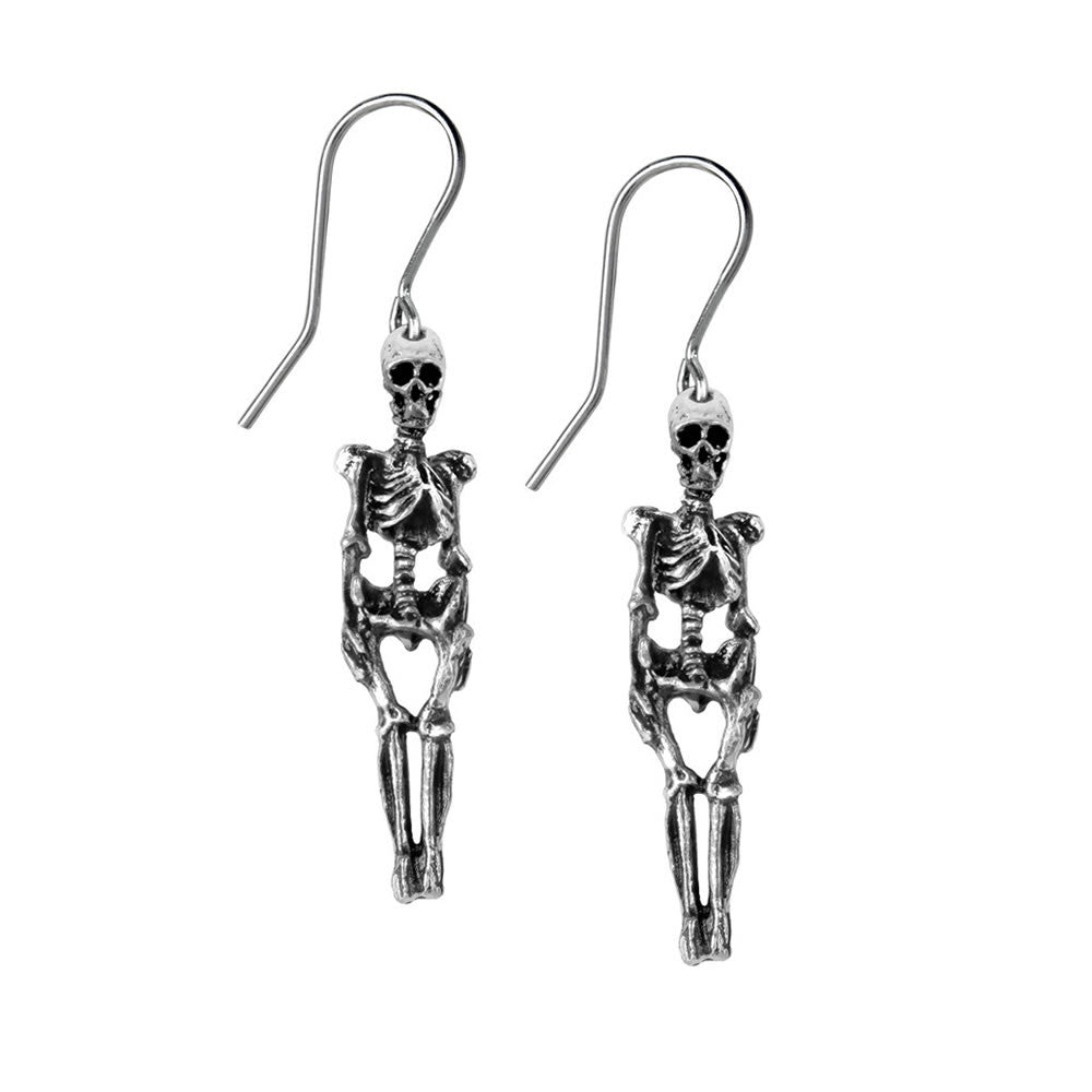 Alchemy Gothic Skeleton Dangling Earrings E9