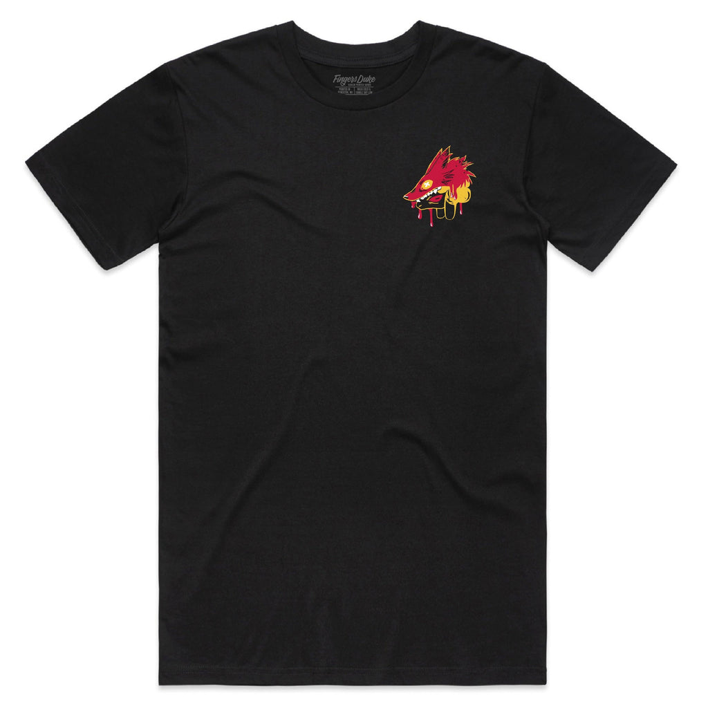 Fingers Duke Eat The Rich Back Art Black T-Shirt