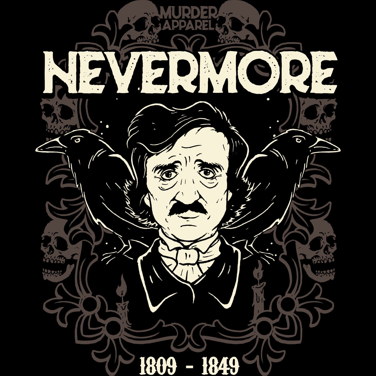 Murder Apparel Edgar Allan Poe Nevermore T-Shirt