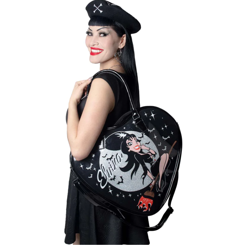 Kreepsville 666 Black Elvira Bewitched Heart Purse
