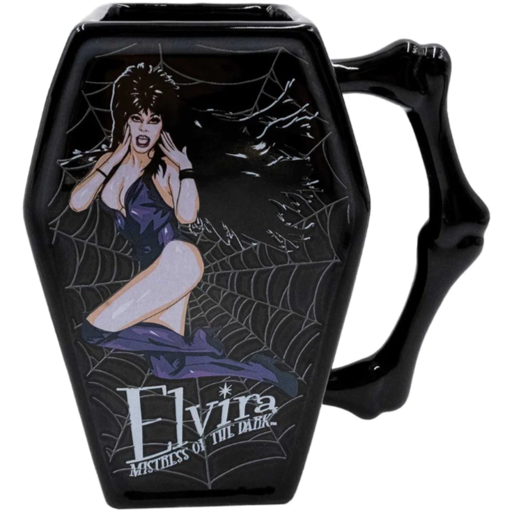 Kreepsville 666 Elvira Mistress of the Dark Black Coffin Mug