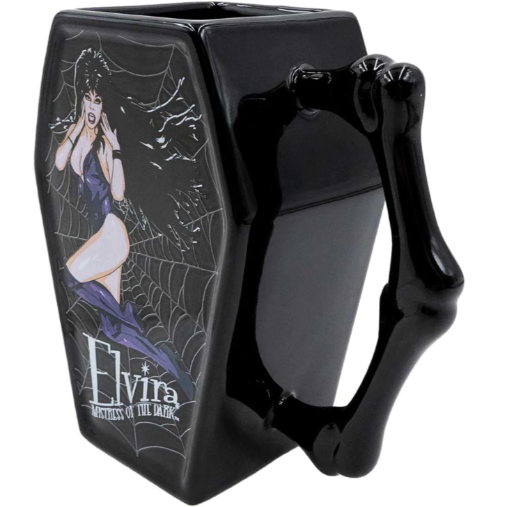 Kreepsville 666 Elvira Mistress of the Dark Black Coffin Mug