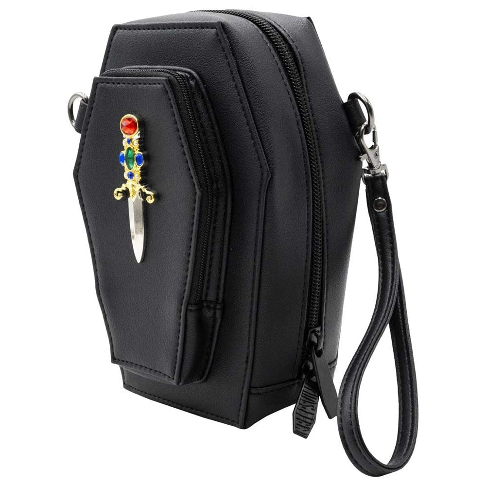 Kreepsville 666 Elvira Golden Coffin Crossbody Wristlet Purse