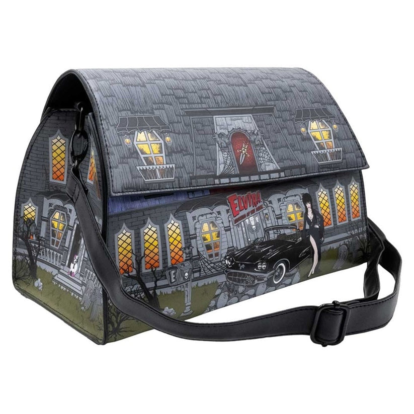 Kreepsville 666 Elvira Haunted House Doctor's Bag Vegan Purse Handle Strap