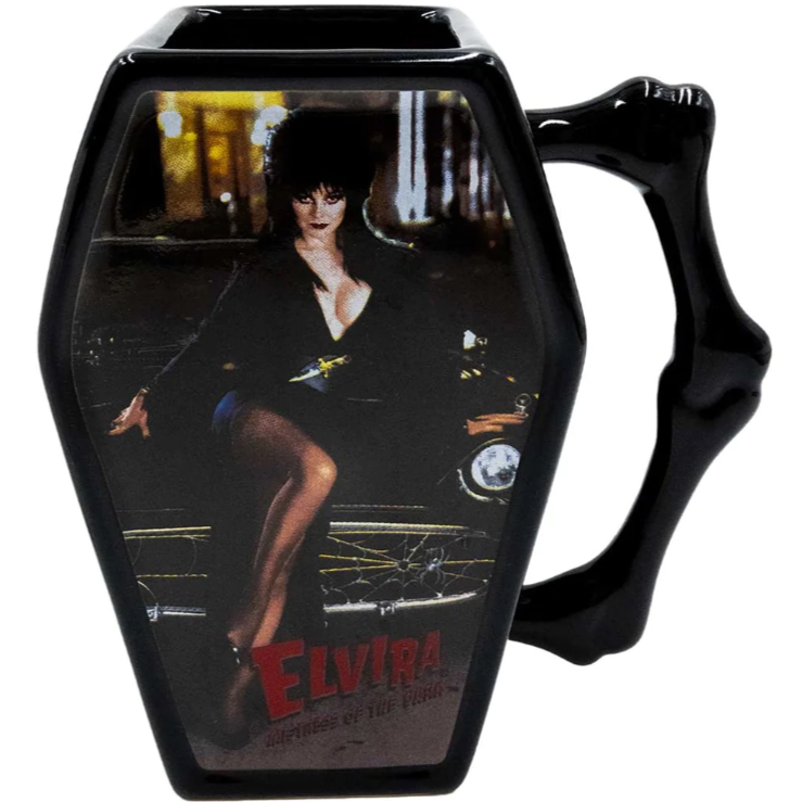 Kreepsville 666 Elvira Macabre Mobile Car Black Coffin Mug