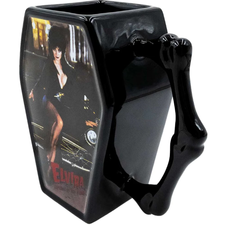 Kreepsville 666 Elvira Macabre Mobile Car Black Coffin Mug
