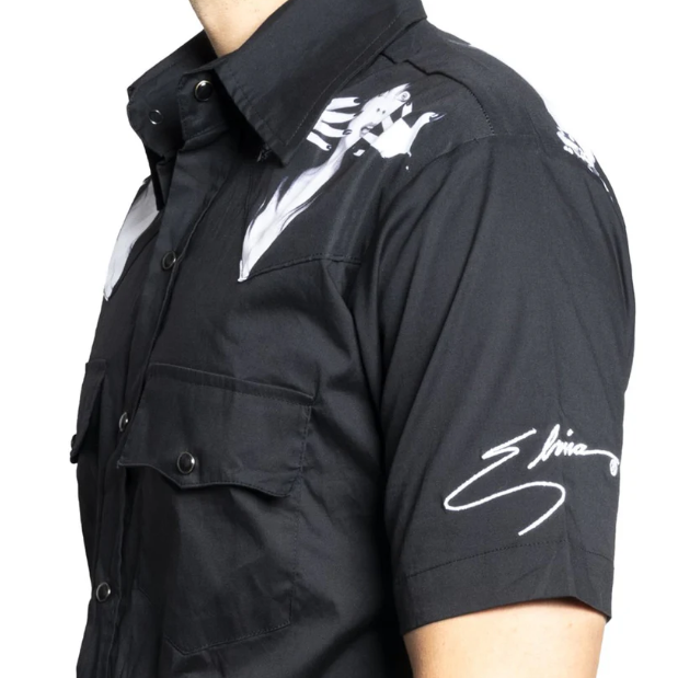 Kreepsville 666 Elvira Classic Logo Black Western Shirt