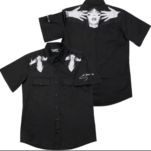 Kreepsville 666 Elvira Classic Logo Black Western Shirt