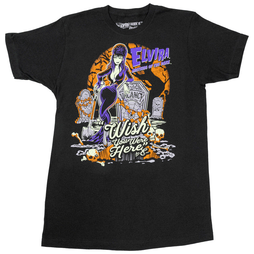 Kreepsville Elvira Wish You Were Here Tee GLOW IN DARK