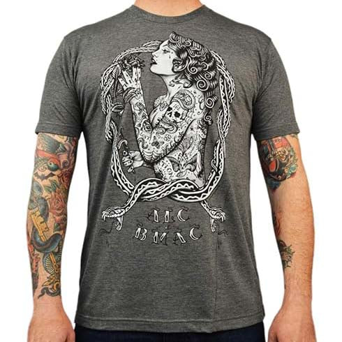 Black Market Art Tattooed Eve Men's Charcoal Tee
