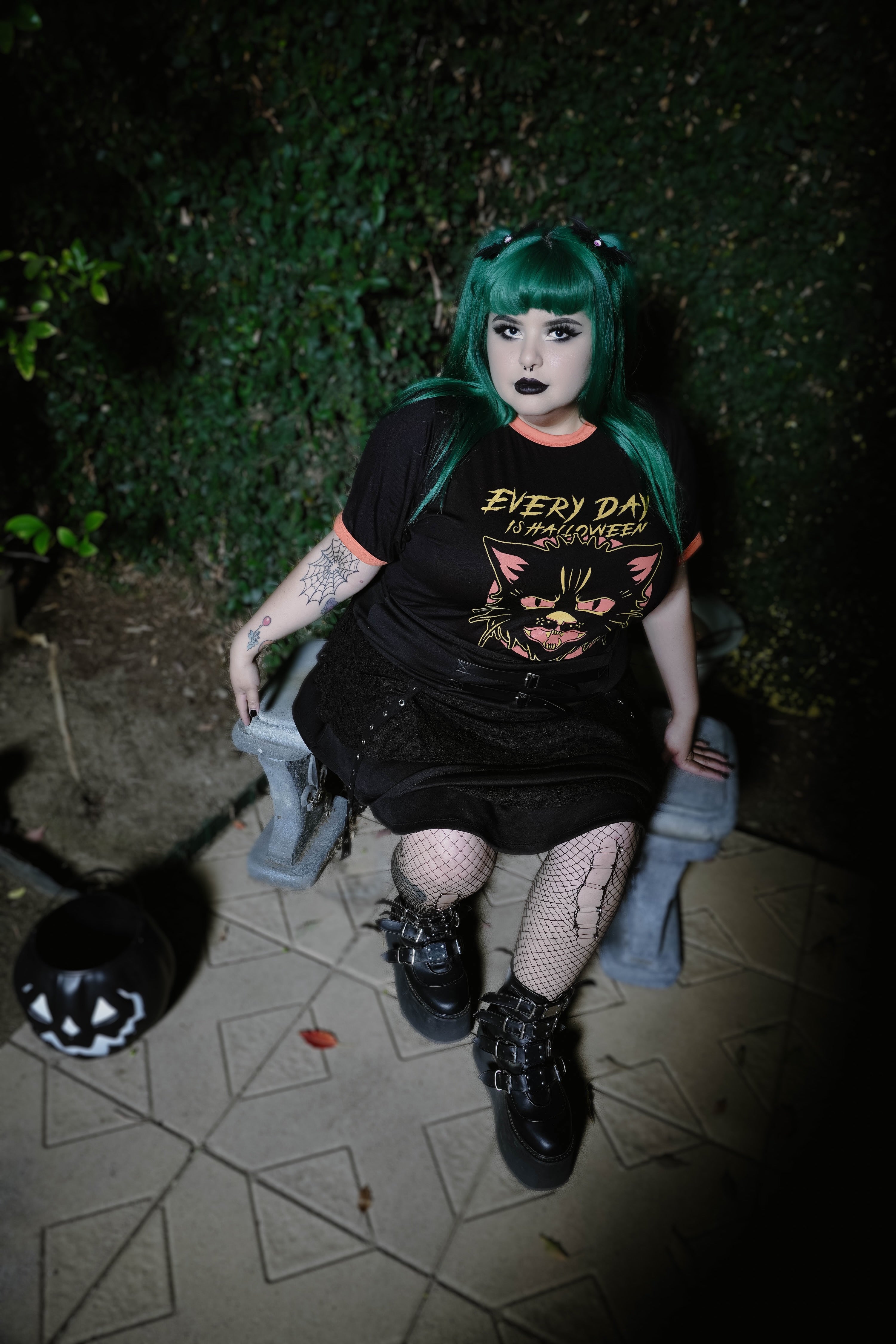 Vera's Eyecandy Every Day is Halloween Ringer Tee