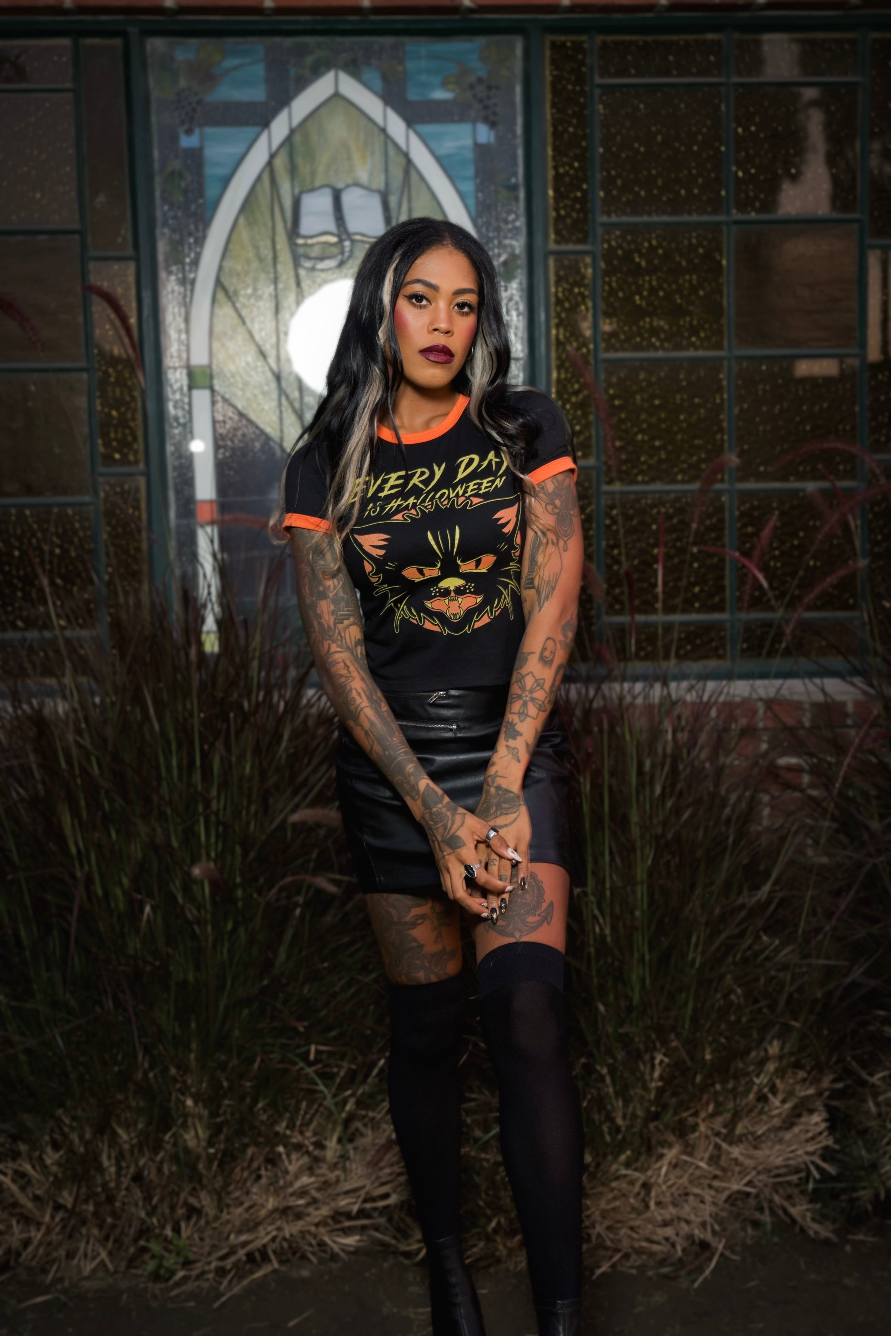 Vera's Eyecandy Every Day is Halloween Ringer Tee