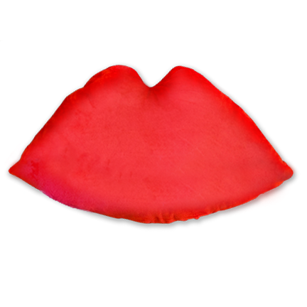 MaterialJill Vampire Fang Lips 12" Plush Throw Pillow