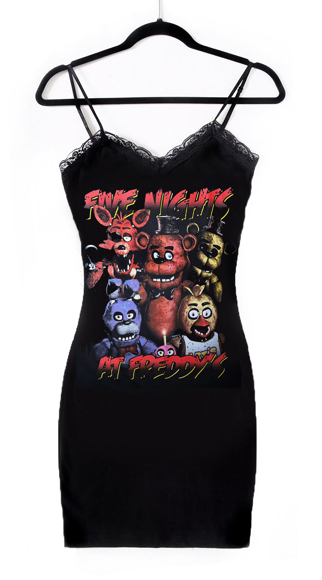 Vera's Eyecandy Five Nights at Freddy's Lace Strap Dress