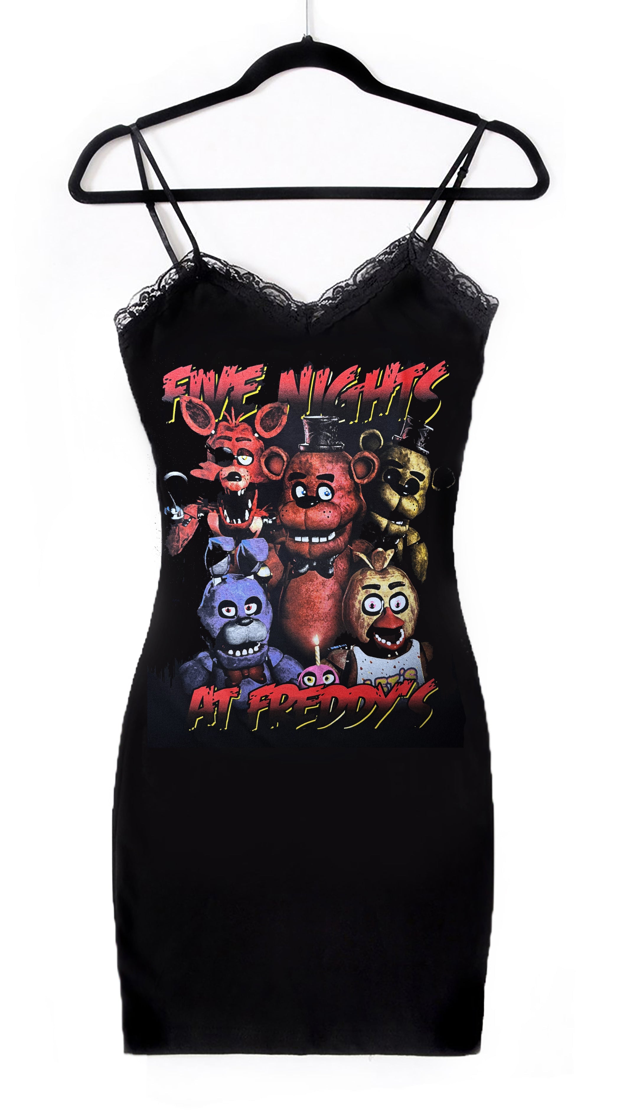 Vera's Eyecandy Five Nights at Freddy's Lace Strap Dress
