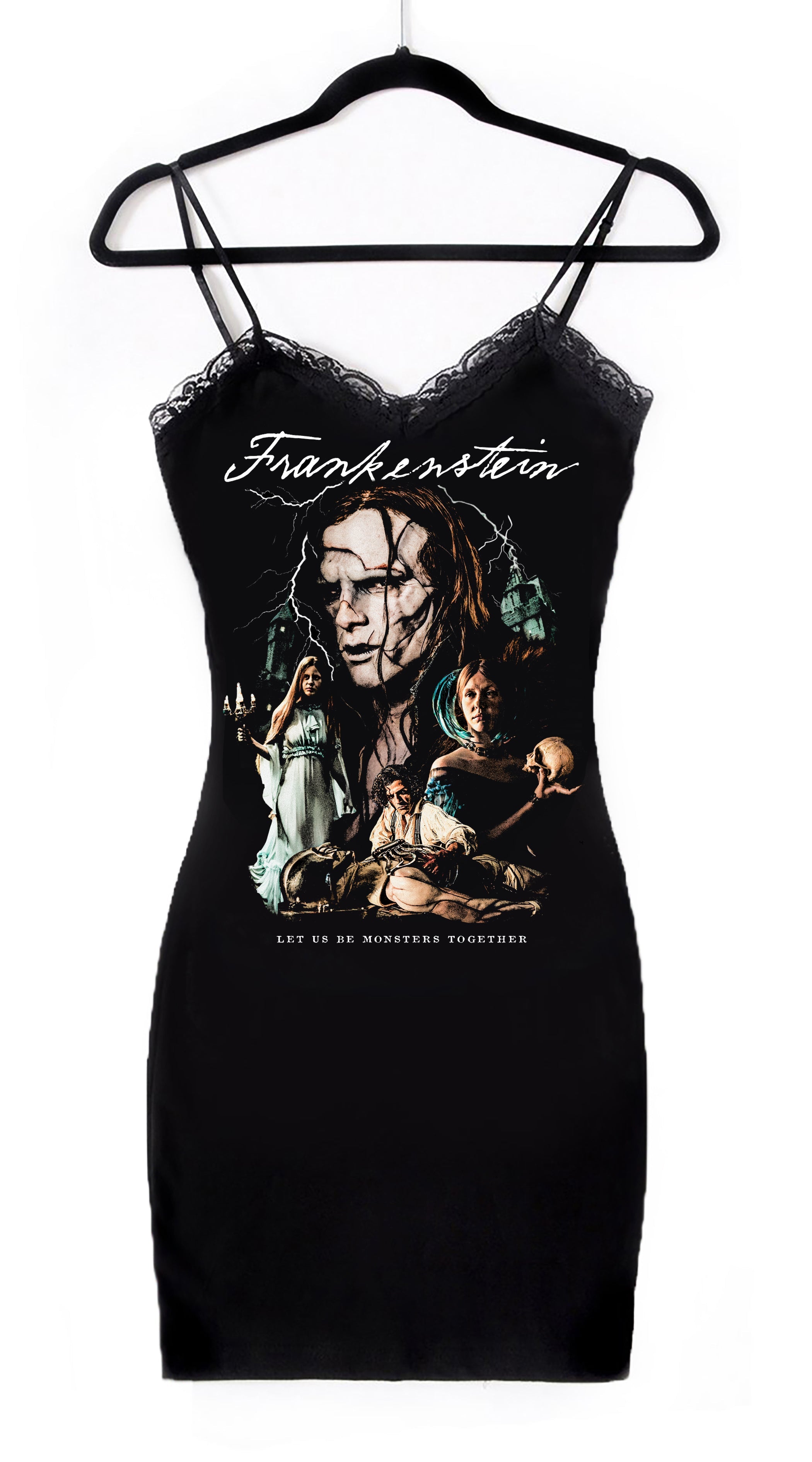 Vera's Eyecandy Frankenstein Lace Strap Dress