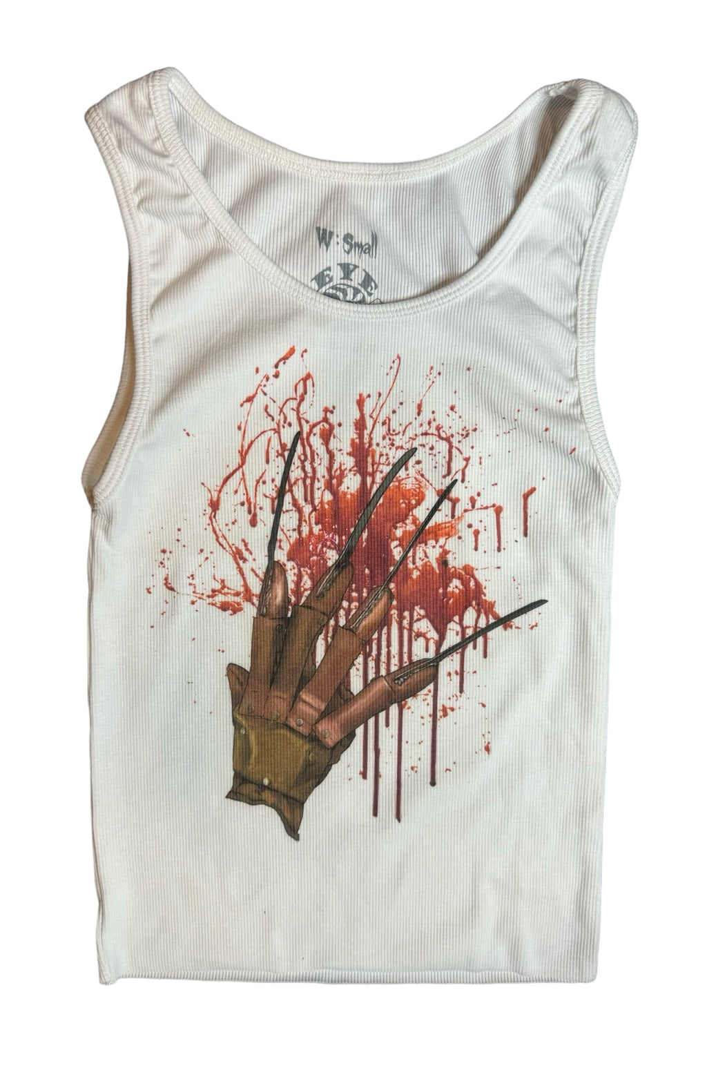 Vera's Eyecandy Freddy Glove Ribbed Horror Tank Top