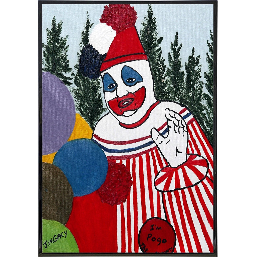 John Wayne Gacy "Pogo" Clown Painting Print
