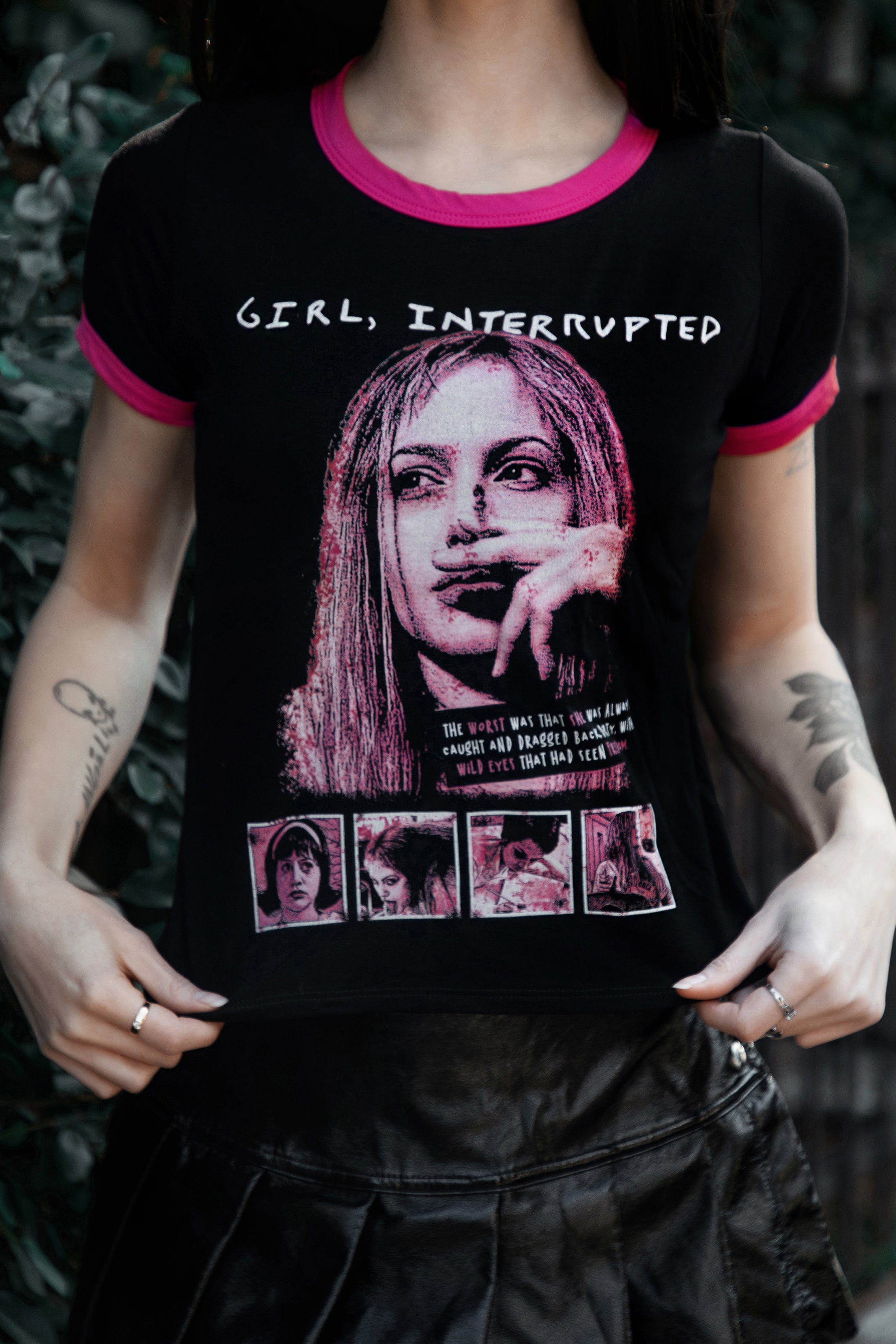 Vera's Eyecandy Girl Interrupted Ringer Tee