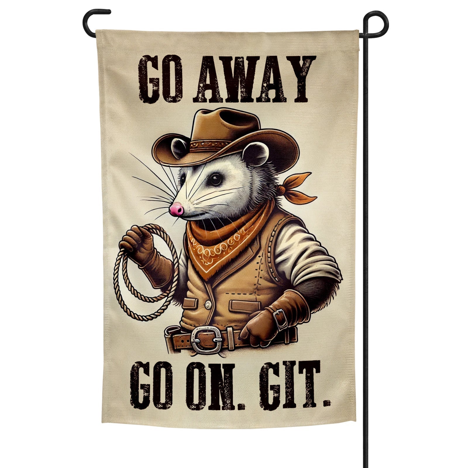 Original Underground Go Away. Go On. Git. Garden Flag
