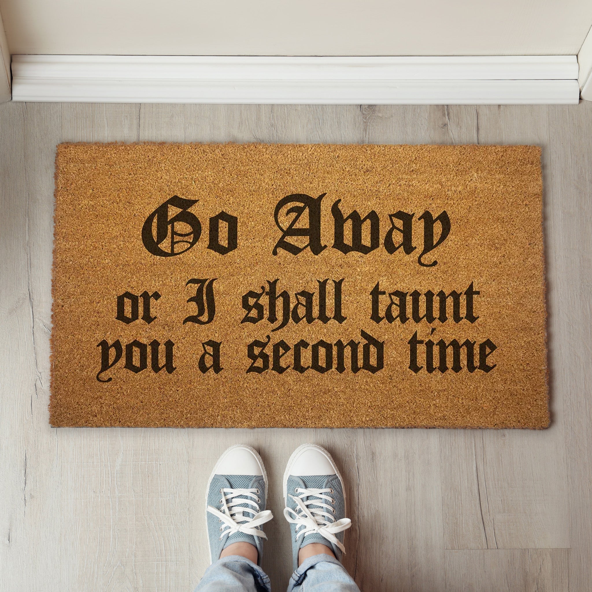 Original Underground Go Away or I Shall Taunt You Door Mat