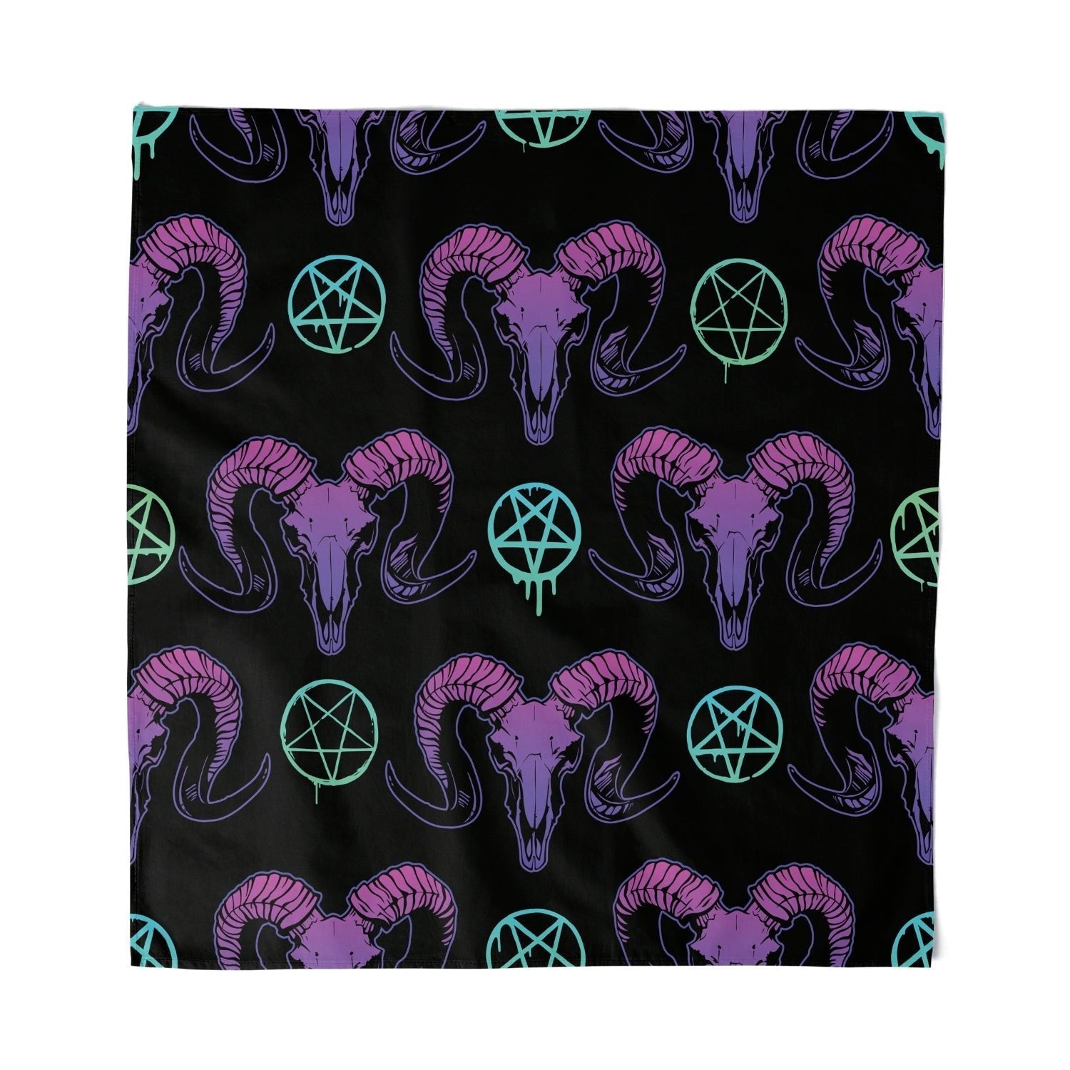 Original Underground Goat Skulls and Pentacles Bandana
