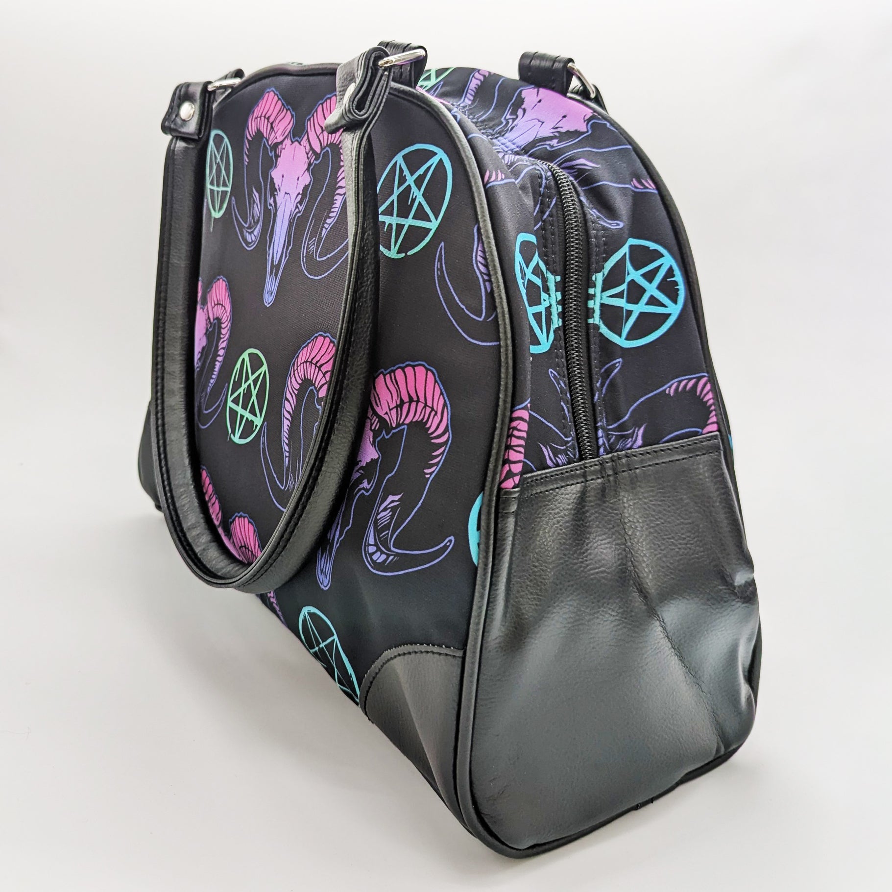 Original Underground Goat Skulls and Pentacles Purse