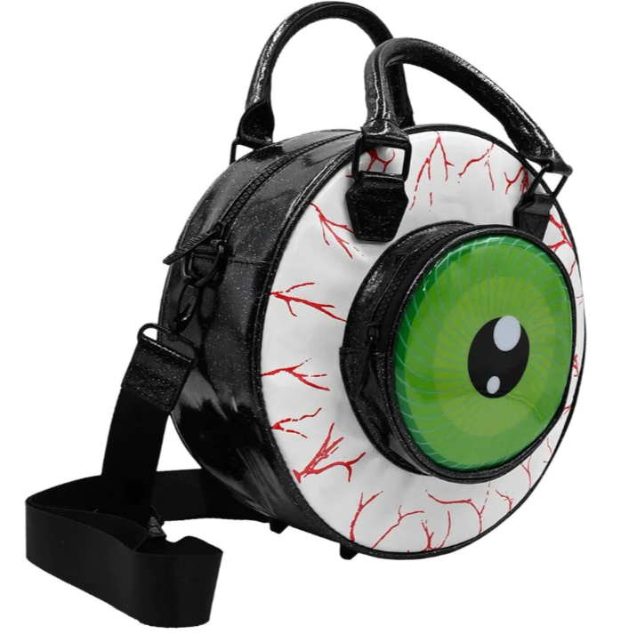 Kreepsville 666 Eyeball Glitter Backpack Purse