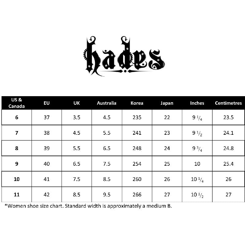 Hades EROS Black Studs Chains 6" High Heels Ankle Strap