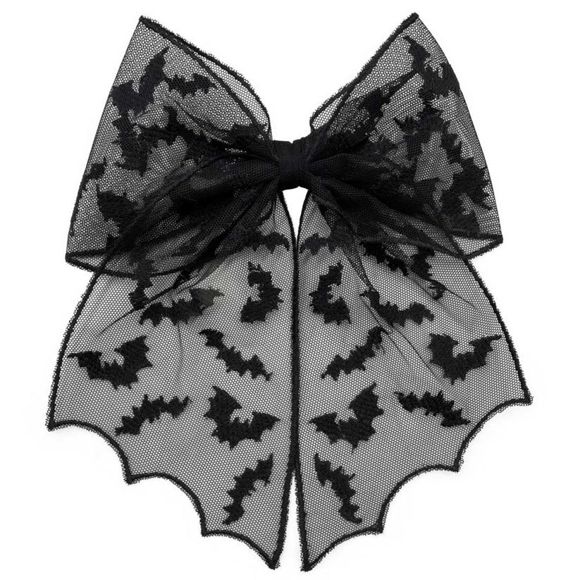 Kreepsville 666 Bats Mesh Lace Hair Bow