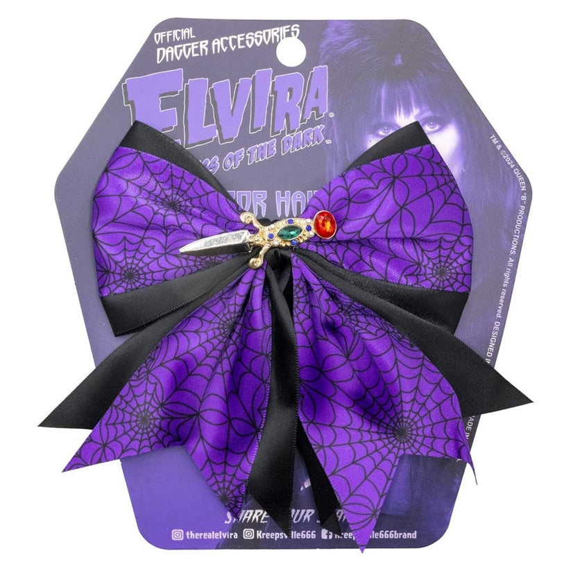 Kreepsville 666 Black Purple Elvira Dagger Bow
