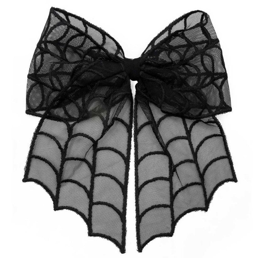 Kreepsville 666 Spiderweb Mesh Lace Hair Bow