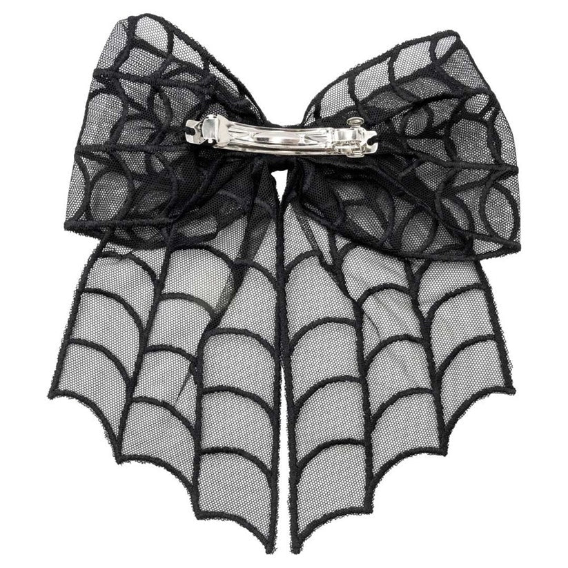 Kreepsville 666 Spiderweb Mesh Lace Hair Bow