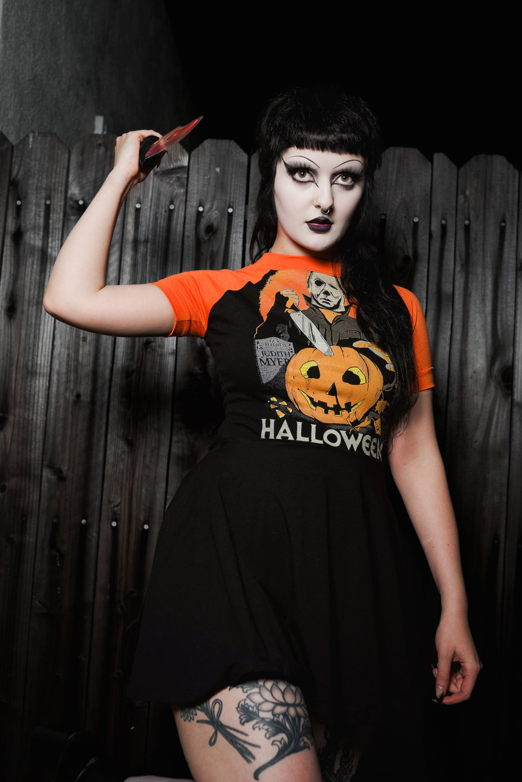 Vera's Eyecandy Halloween Movie Baby Doll Dress