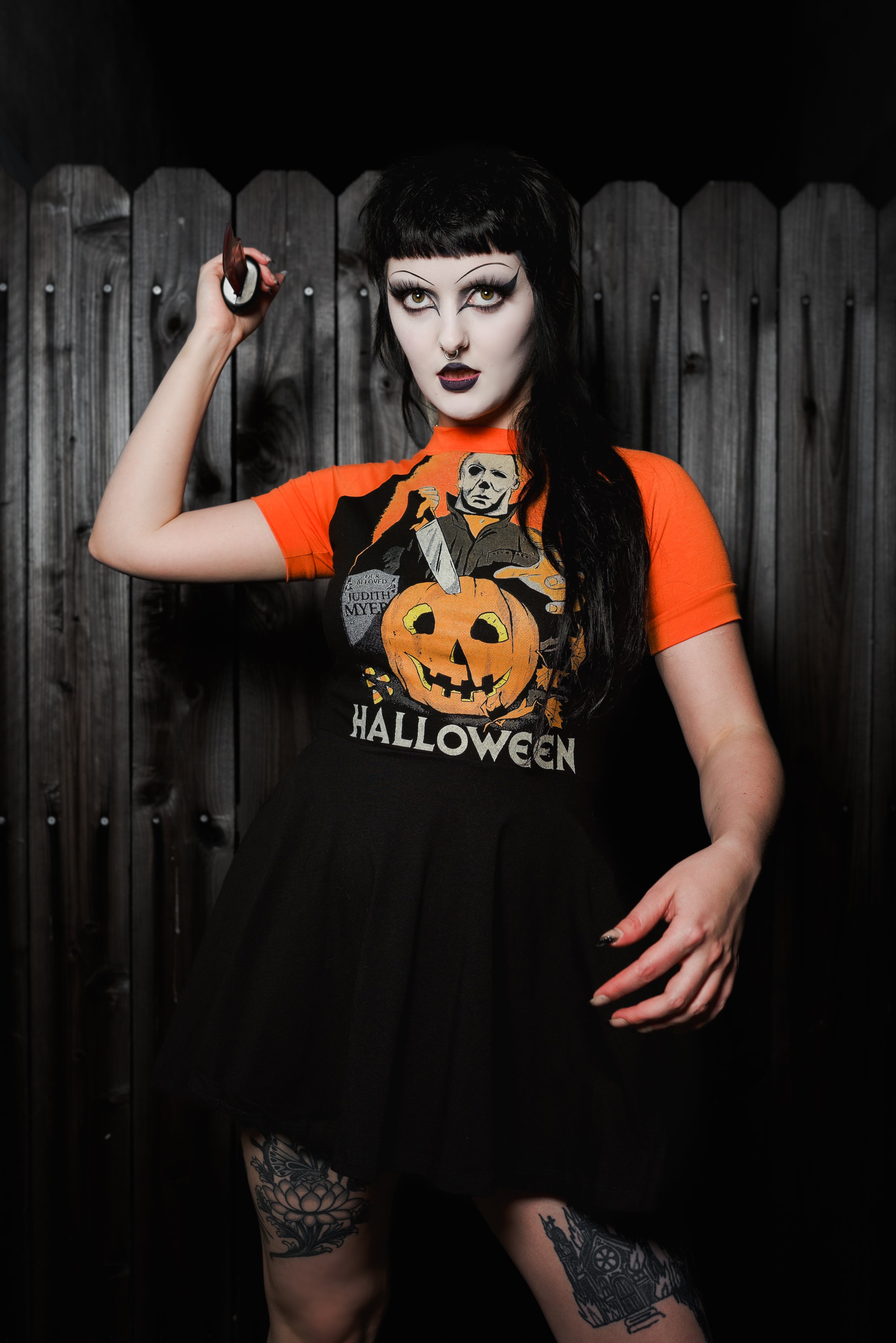 Vera's Eyecandy Halloween Movie Baby Doll Dress