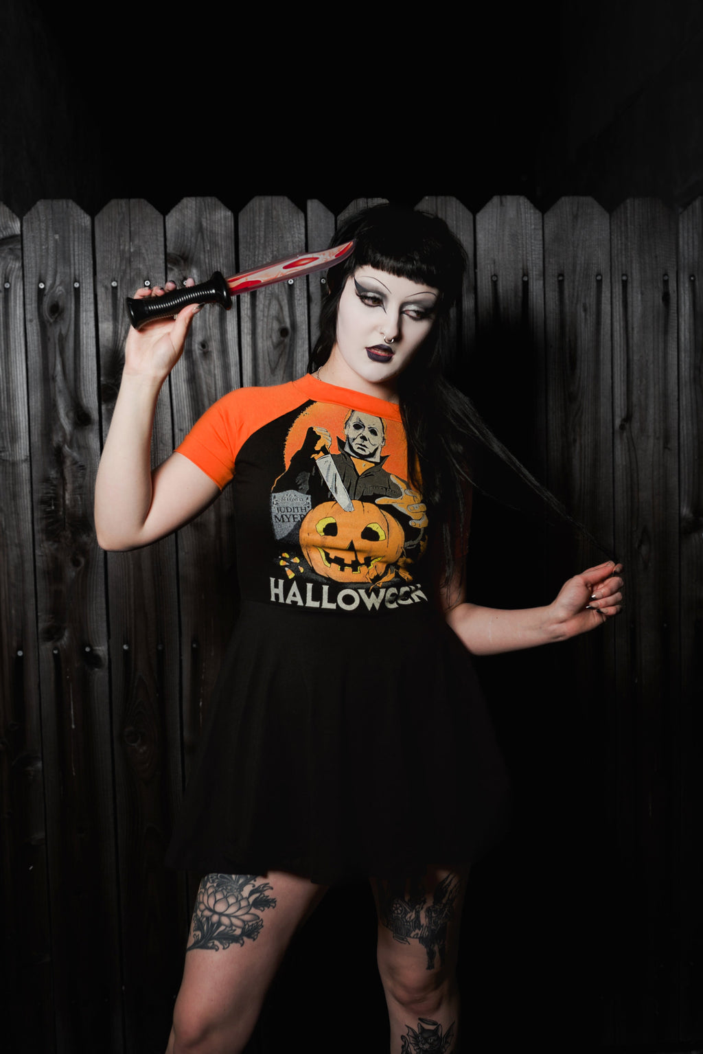 Vera's Eyecandy Halloween Movie Baby Doll Dress